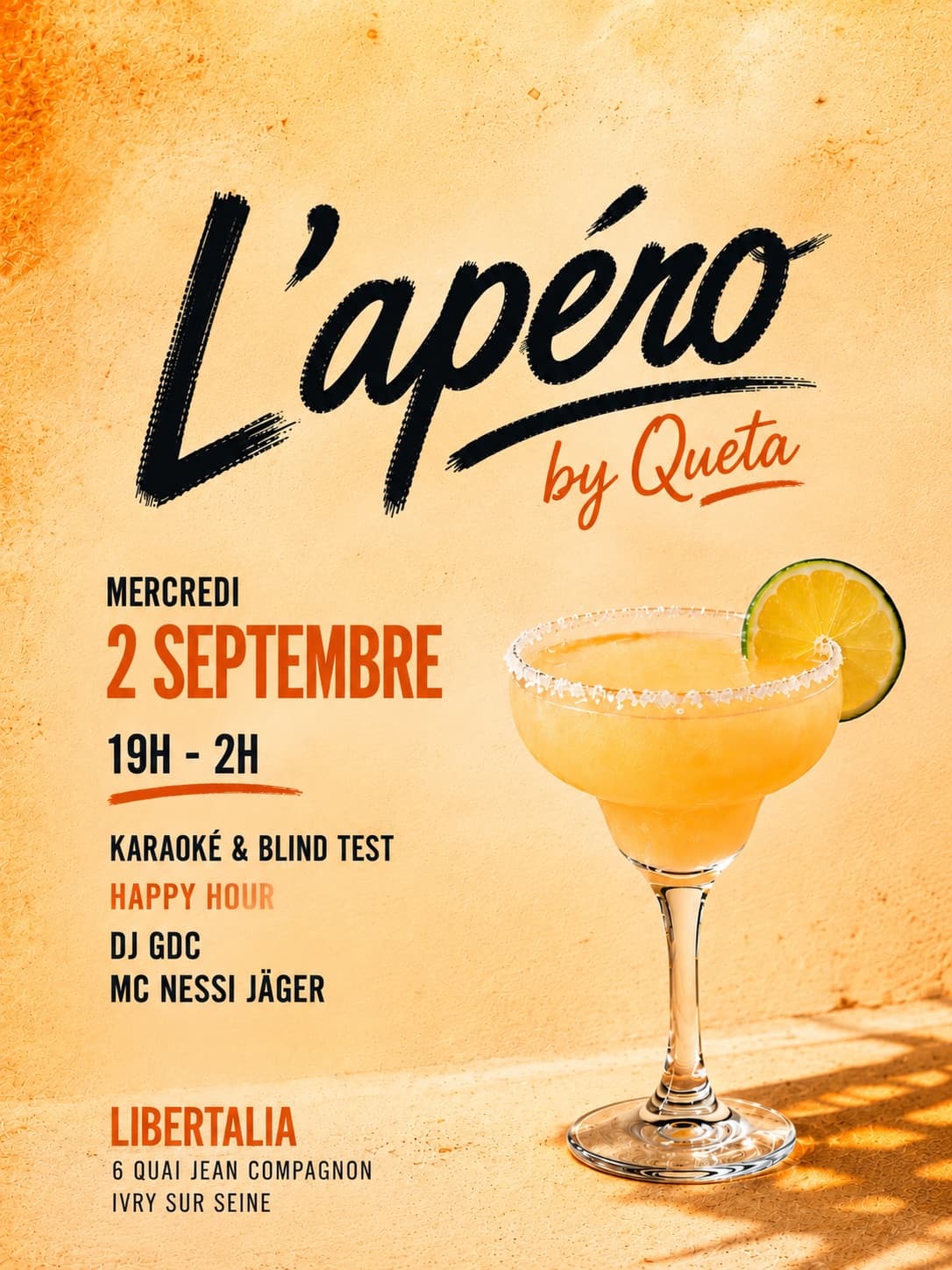 Affiche L'Apéro by Queta — Mercredi 2 septembre
